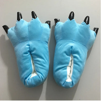 Animal Christmas Paw Slippers Super Soft Floor Noise Slippers Kids Boys Home Shoes Winter Warm Plush Slipper Women Indoor Shoes