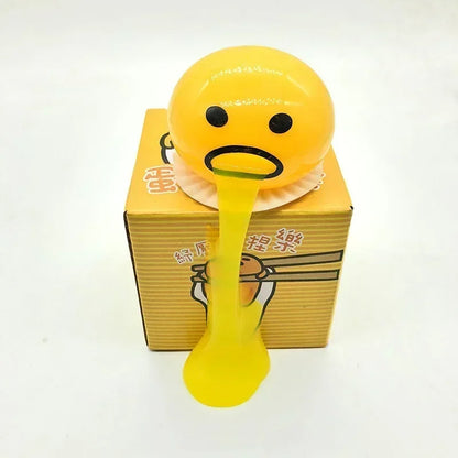 30PCS New Vomit Egg Yolk Brother Jun Lazy Egg Egg Will Vomit Stress Relieving Tool Stress Relieving Ball Trick Pinch Toy