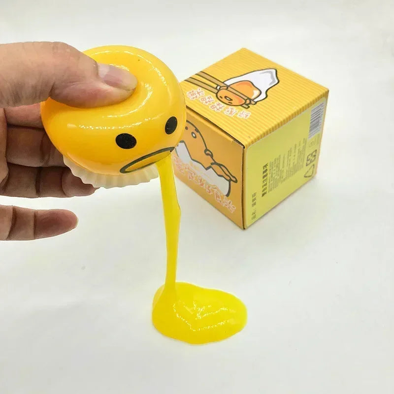 30PCS New Vomit Egg Yolk Brother Jun Lazy Egg Egg Will Vomit Stress Relieving Tool Stress Relieving Ball Trick Pinch Toy