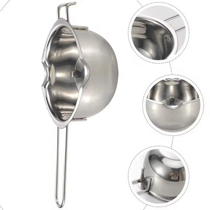 Stainless Steel Candle Wax Melting Boiler Pot with Heat Resistant Handle for Melting Chocolate Candy and Candle Making Supplies