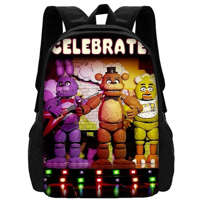 Cartoon Five Night At Freddy Child School Backpack With Shoulder Bag Pencil Bags School Bags for Boys Girls Best Gift