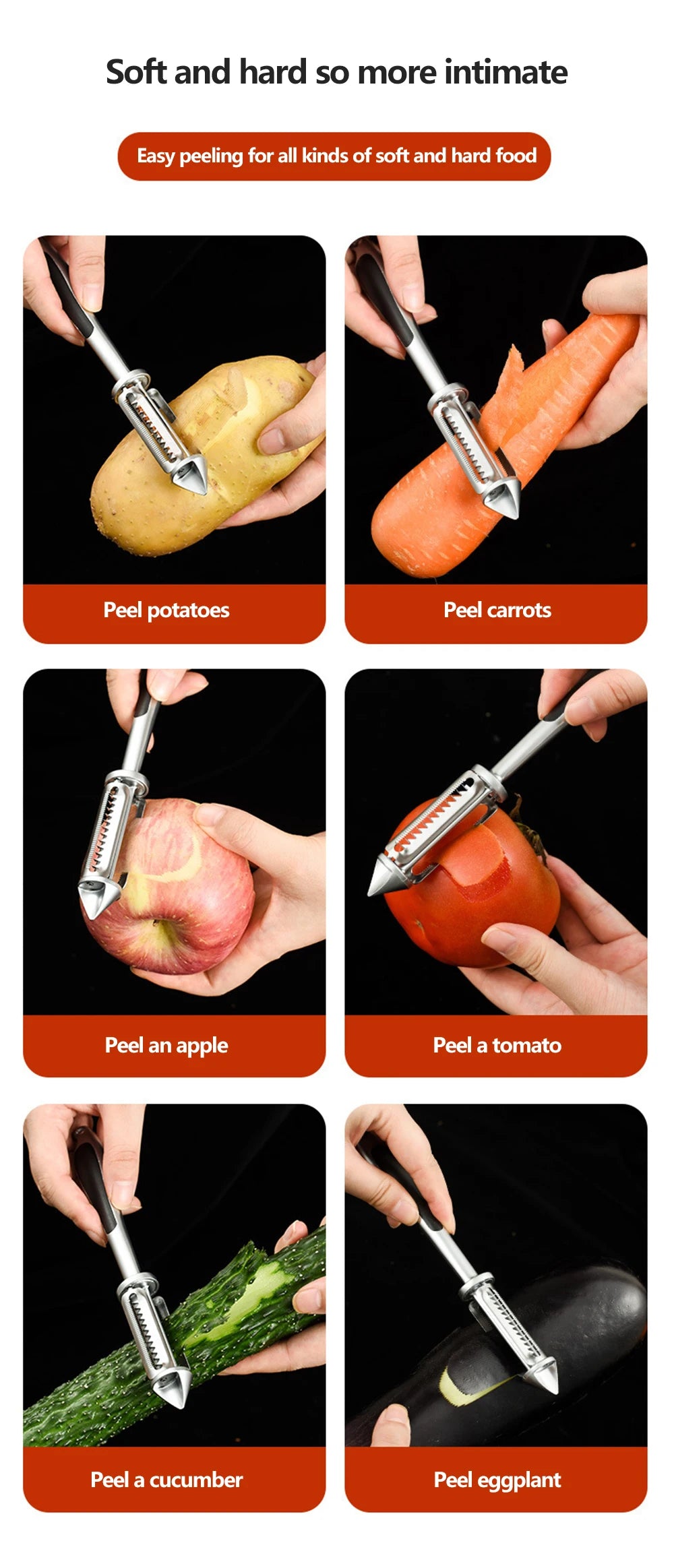 Fruit and Vegetable Peeler,Kitchen Accessories,Alloy Sharp Peeler Potato Carrot Grater Peeler Kitchen Gadget