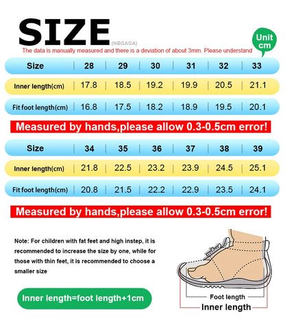 Outdoor Kid Running Shoes Sport Children's Boy Winter Plus Warm Sneakers Waterproof Leather Girl Casual Trekking Shoes