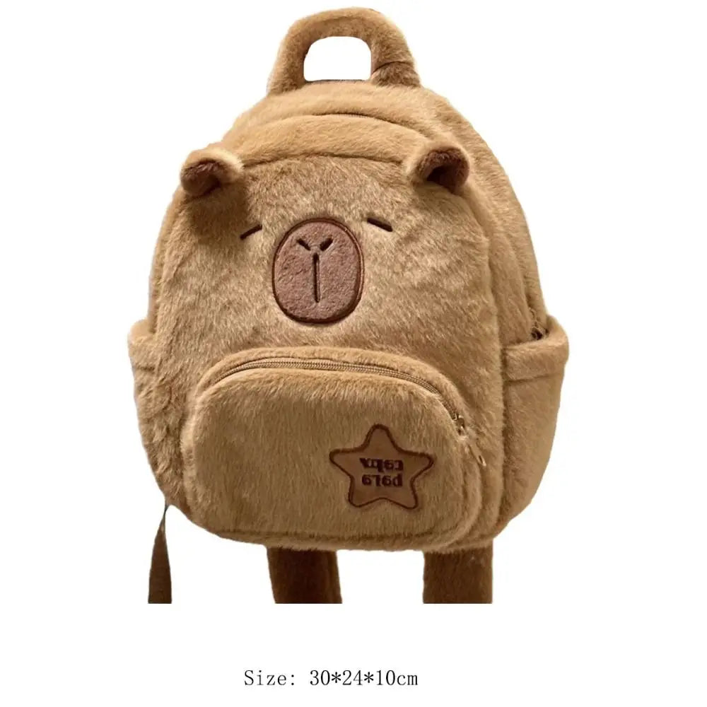 Shoulder Bag Capybara Plush Backpack Animals Students School Bag Couple