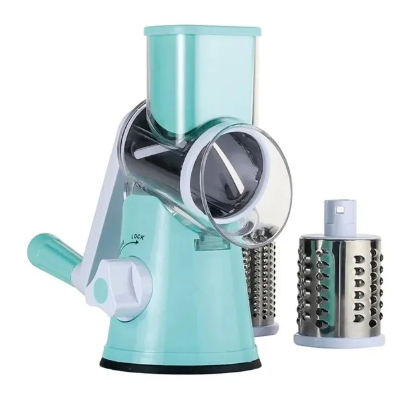 Manual Rotary Vegetable Slicer Fruit Cutter Round Mandoline Kitchen Vegetable Cheese Grater Chopper Manual Slicer