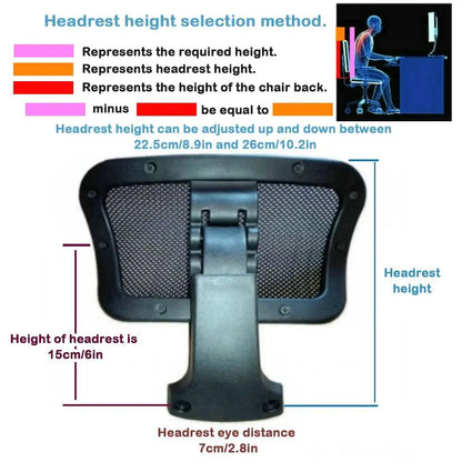 Computer Chair Headrest Pillow Adjustable Headrest for Chair Office Neck Protection Headrest for Office Chair Accessories