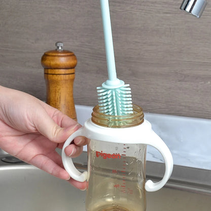 Integrated Baby Silicone Bottle Brush Water Cup Long Handle Silicone Cleaning Brush Vacuum Flask Silicone Brush