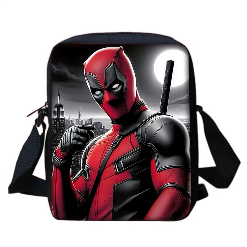 3Pcs Set Deadpools Heroes Child Backpacks Shoulder Bag Pencil Case Pupil Large Capacity School Bags for Boys Girls Best Gift