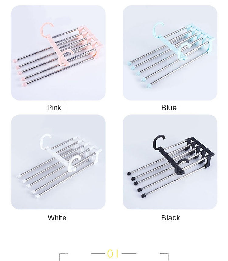 Folding Pants Storage Multifunctional Hanger for Pant Rack Hanger Clothes Organizer Hangers Save Wardrobe Space Bedroom Closets