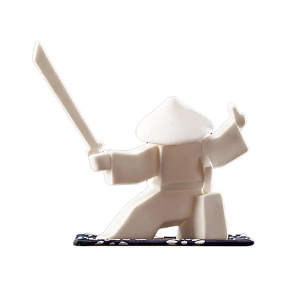 Incense Stick Burner Unique White-Porcelain Incense Stick Holder Chinese Ceramic Samurai Censer Holder Home Decor for Home