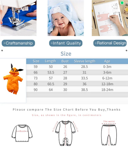 Newborns Baby Clothes Long-Sleeved Trousers Banquet COTTON Cartoon Anime 0-24 months Spring and autumn Fashion neonatal romper