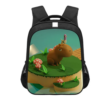 Kawaii Capybara Print Backpack Women Men Don't Worry Be Capy Children Student School Bags Laptop Kindergarten Rucksack Gift