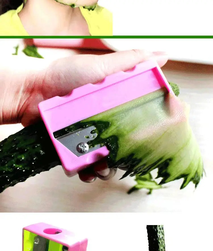 Cucumber Peeler Facial Mask Beauty  Sharpener Cucumber Slicer Thinned Hand Rotating Cucumber Facial Mask Knife Kitchen Gadget