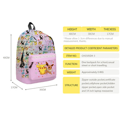 pokemon, pikachu, cartoon, elementary and middle school students' schoolbags, children's backpacks  anime  anime figure