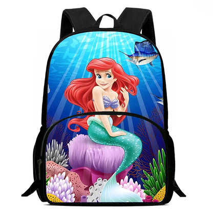 3Pcs Set Cute Princess Ariel Child Backpacks Shoulder Bag Pencil Case Pupil Large Capacity School Bags for Boys Girls Best Gift