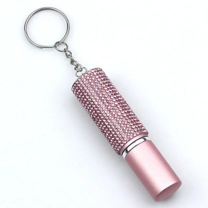 Empty Spray Tank Crystal Keychain Mini Reusable Portable Edc Outdoor Safety Protection Self Defense Keychain Accessories Travel