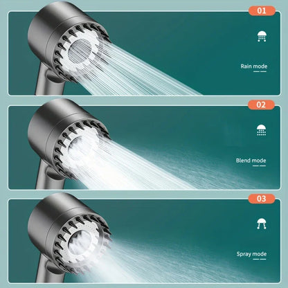 4 Modes Shower Head High Pressure Showerhead One-Key Stop Water Massage Shower Head With Filter Element Bathroom Accessories