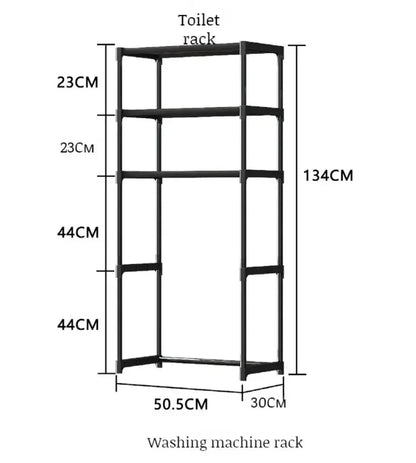 Bathroom Storage Rack Over The Toilet Shelf Multilayer Space Saver Organizer Multi-Functional Wall Hanging Toilet Storage Rack