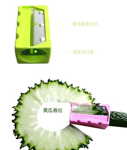 Cucumber Peeler Facial Mask Beauty  Sharpener Cucumber Slicer Thinned Hand Rotating Cucumber Facial Mask Knife Kitchen Gadget