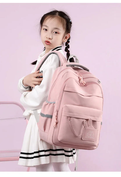 elementary school student girl bag cute school backpack children pink bookbag primary school satchel kid large capacity backpack