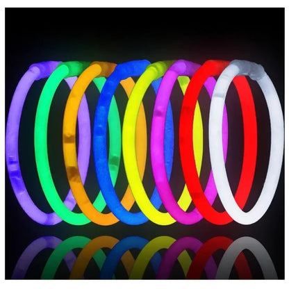 10/100Pcs Fluorescence Sticks Party Multicolor Glowing Stick Bright Colorful Light Bright Bendable Glow Bracelet Party Supplies