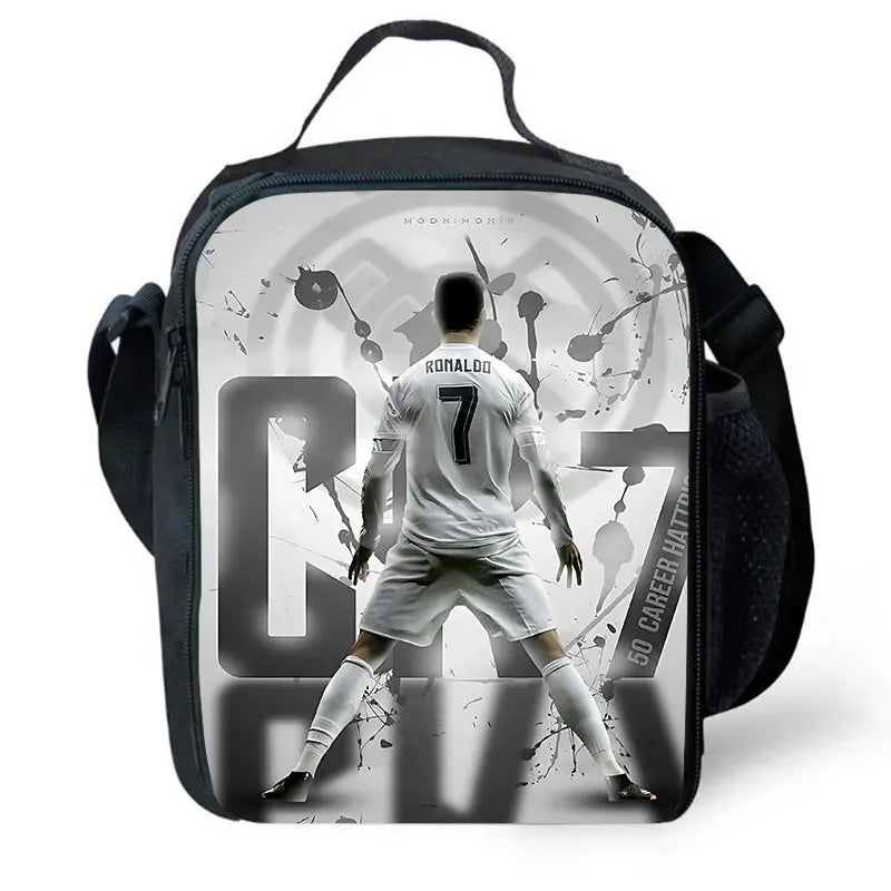 Cartoon C-CR7 Football-Stars Child Backpack,Lunch Bags,Pencil Bags for 4-8 Years Old Anime School Bags for Boys Girls Best Gift