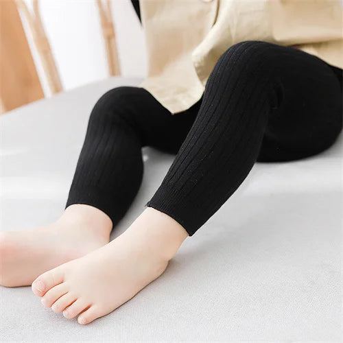 Lawadka Children's Girls Boys Pants Knitted Leggings For Girls Tights Solid Baby Kids Trousers Pantyhose For 0 to 6Years Spring