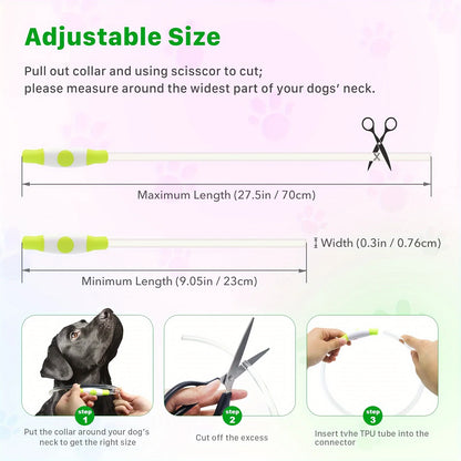 Pet Dog LED Light Collar Luminous Anti-Lost Dog Collar USB Rechargeable Dog Necklace Collar