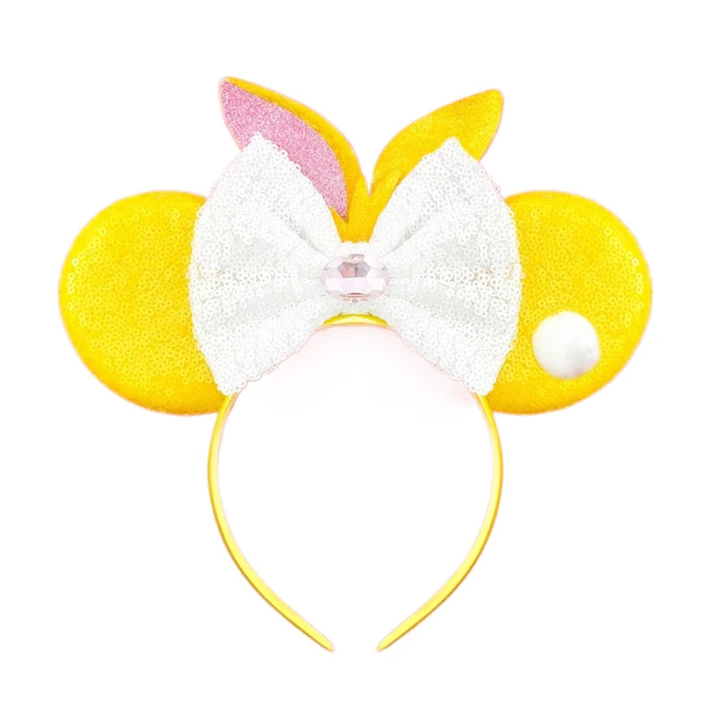 2023 Newest Mickey Mouse Ears Headband Kid Adult Festival Party Sequins Bow Hairband Women Baby Girl Party Hair Accessories Gift