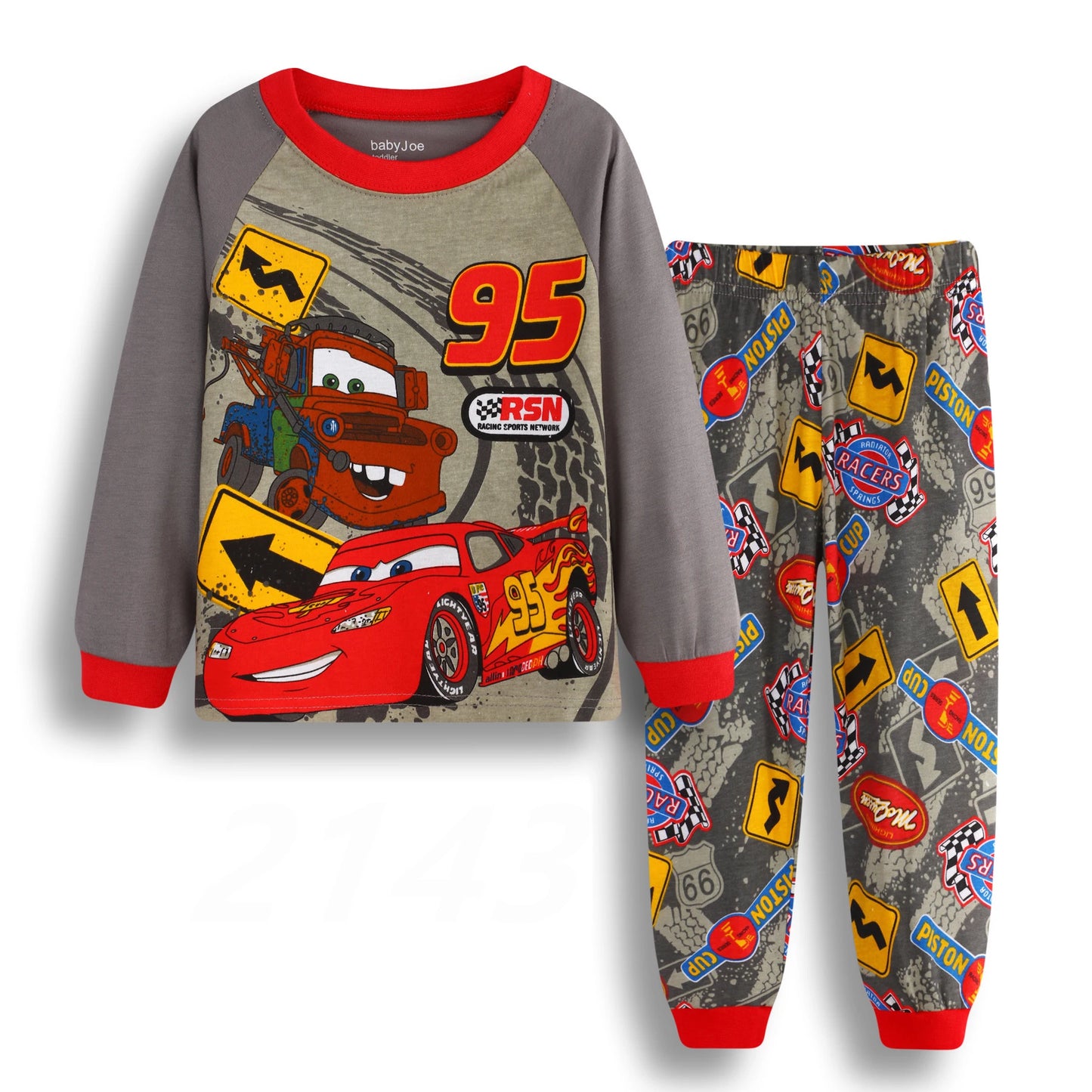 New Spring Autumn Children's Clothing Sets Boys 95 Cars McQueen Cartoon Sleepwear Clothes Kids Pajamas Set Baby Cotton Pyjamas