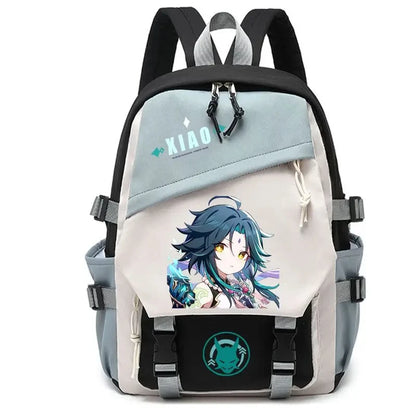 Genshin Impact Anime Cosplay Students School Bag Backpack Beelzebul Ayaka Xiao Bookbag Travel Rucksack Outdoor Boys Girls Gifts