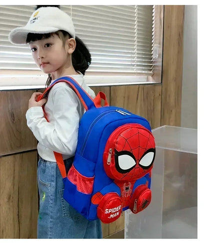 Spiderman Backpacks Super Heroes Student School Bag Cartoon 3d Stereo Kindergarten Backpack Children's Travel Bag Birthday Gift