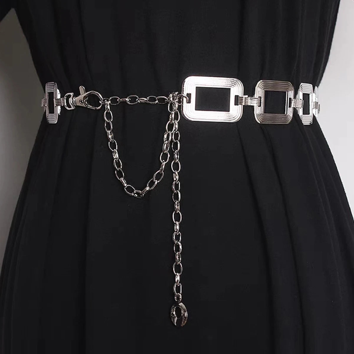 Fashion Gold Chain Belt Female Waist Long Designer Punk Metal Belts For Women High Quality Luxury Brand Adjustable Waistband