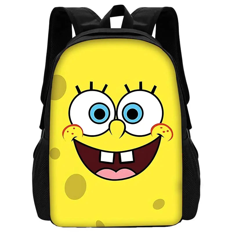 Cartoon Cute Child School Backpack with Lunch Bags ,Pencil Bags ,School Bags for S-spongebobS Boys Girls Best Gift