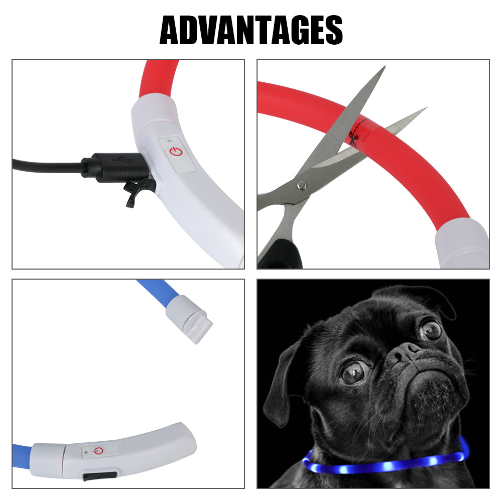 Night Safety Flashing Glow  Collar Night Luminous Charge Collar Led Usb Dog Collar Pet Accessories Dog Accessories